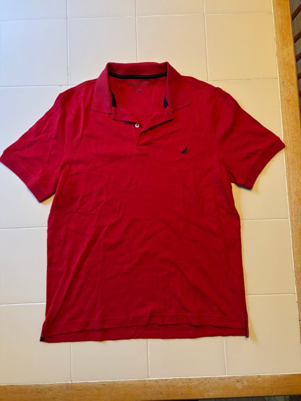 red nautica short-sleeve polo